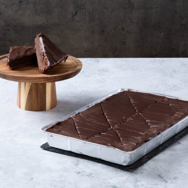 Fudge Topped Brownie Traybake - single tray
